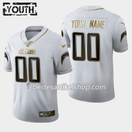 Kinder Los Angeles Chargers Trikot Nike Weiß Golden Edition 100th - Personalisiert